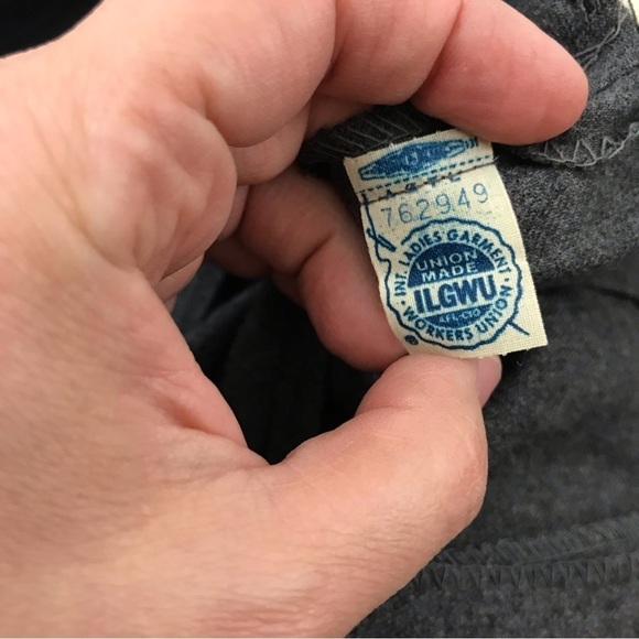 VINTAGE 60’s Gray High Waisted Bermuda Shorts 22 Waist - Picture 12 of 13